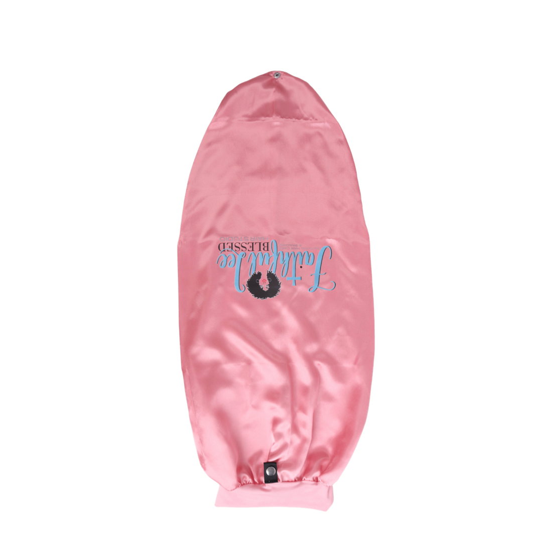 Luxury Silk Designer Bonnet - Pink - The Braid Angel